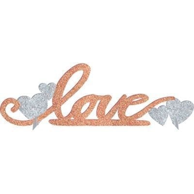 Glitter Blush Love Table Sign