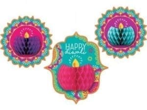 Diwali Honeycomb Decorations 3ct