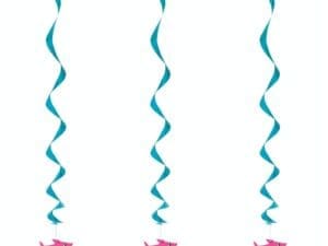 Baby Shark Hanging Swirl Party Decorations [3 per Pack]