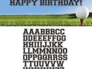 Sports Fanatic Golf Giant Party Banner with Stickers, Multicolor