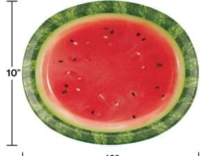 Watermelon Picnic Oval Plates