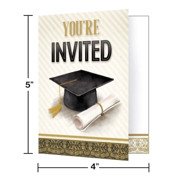 Classic Graduation Invitation, Foldover, 8 Ct - Image 2