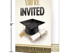 Classic Graduation Invitation, Foldover, 8 Ct