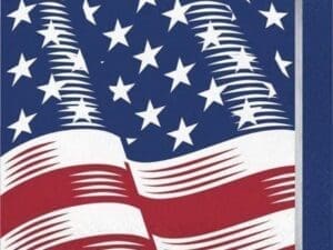 Shining Flag Luncheon Napkin, Foil Stamped