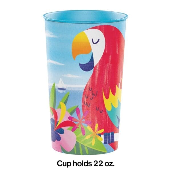 Lush Luau Printed Plastic Cup 22Oz., CASE of 20