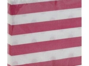 Creative Converting Dots & Stripes Candy Pink Napkins, 16 Ct