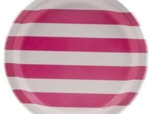 Creative Converting Dots & Stripes Candy Pink Paper Plates, 8 Ct