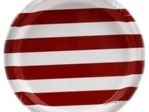Creative Converting Dots & Stripes Classic Red Paper Plates, 8 Ct