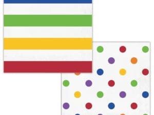 Creative Converting Dots & Stripes Napkins, 16 Ct