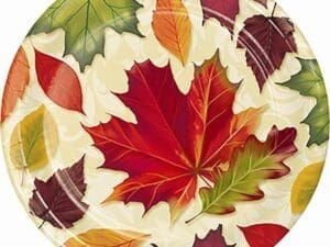 8 Count Fall Leaves Luncheon Plates