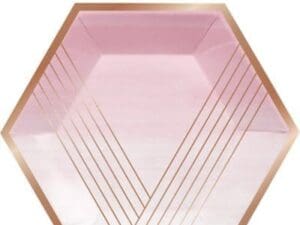 Wedding and Bridal 'Rose All Day' Large Foil Paper Plates (8ct)