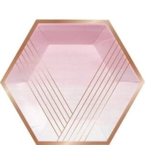 Wedding and Bridal 'Rose All Day' Large Foil Paper Plates (8ct)