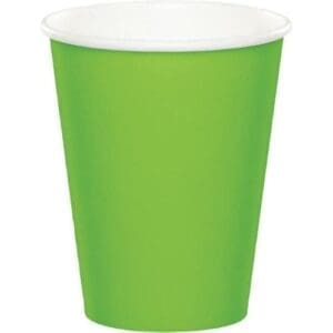 Fresh Lime, Lime Green, 9 Oz Paper Cups, 24pk