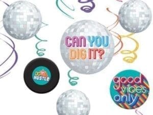 Good Vibes 70s Swirl Decorations 12ct