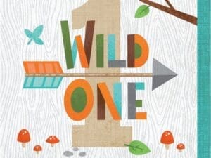 6.5 in. Wild One-1st Napkins - 16 Count