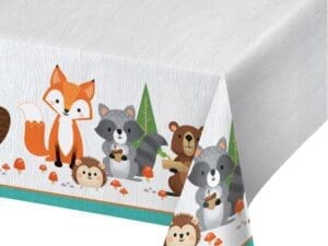 54 X 102 in. Woodland Wild One Plastic Tablecloth -