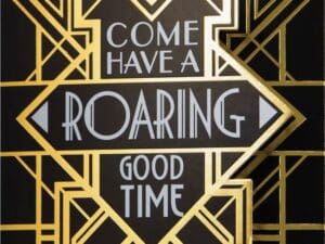 5.5 X 4.5 in. Roaring 20s Invitations,- 8 Count