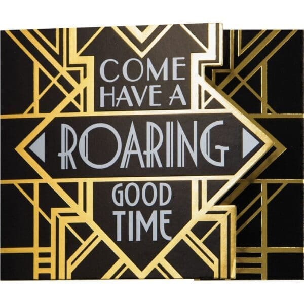 5.5 X 4.5 in. Roaring 20s Invitations,- 8 Count