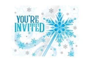 4.5 X 4.5 in. Snow Princess Invitations, 8 Count
