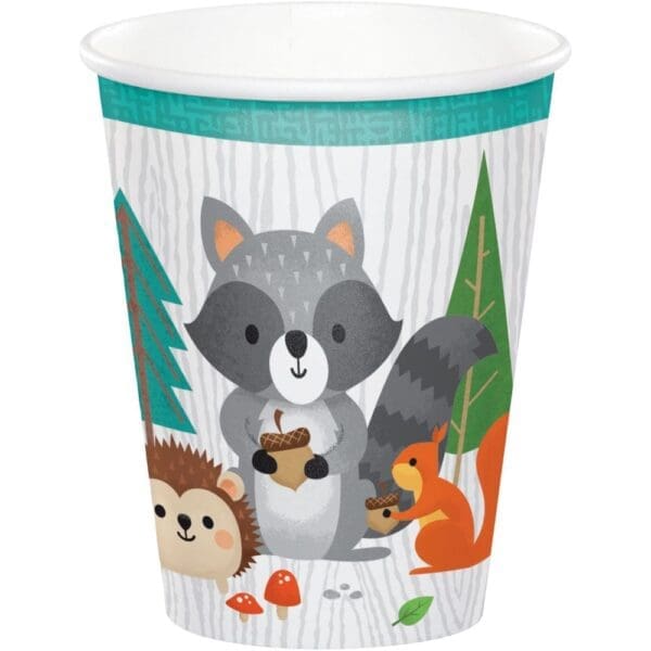 19 Oz Wild One Woodland Paper Cup, 8 Count