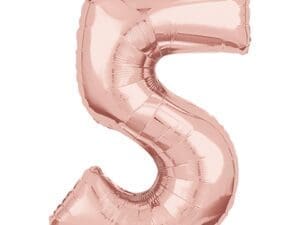 A3-6600 26 in. Number 5 Balloon, Rose Gold