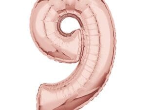A3-6604 26 in. Number 9 Balloon, Rose Gold