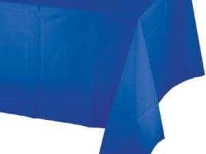 Plastic Tablecover, 54" X 108", Cobalt, 1 Ct