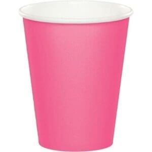Candy Hot Pink 9 Oz Cups, 24 Count for 24 Guests