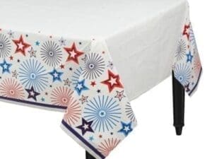 Patriotic Red, White & Blue Stars Table Cover