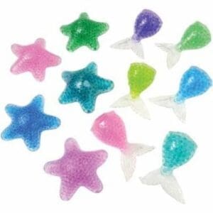 Squashy Mermaid Tails & Starfish Toy - Pack of 12