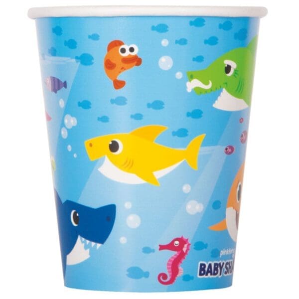 Baby Shark 9 Oz Paper Cups [8 per Package]