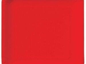 9 Classic Red Square Paper Plate
