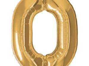 34" Number 2 Gold Balloon