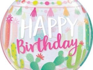 Cactus Birthday Bubble Balloon