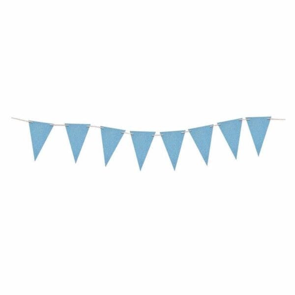 (One Size, Light Blue) Glitter Flag Banner - Image 2