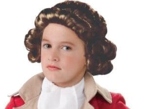 Boys Brown Colonial Costume Wig