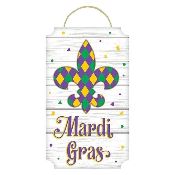 Fleur-de-Lis Mardi Gras Sign