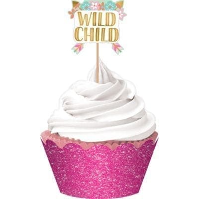 Boho Girl Cupcake Kit for 24 Birthday Party Supplies