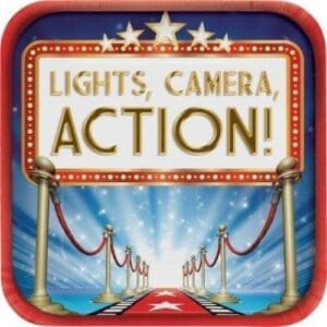 Hollywood Lights 9" Paper Plates - 8ct