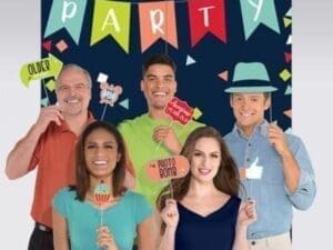 A Reason to Celebrate Scene Setter with Photo Booth Props