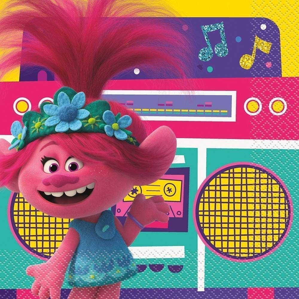 16ct Trolls World Tour Lunch Napkin