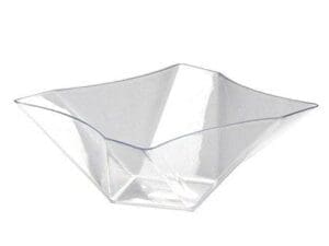 161 Oz. Twisted Square Serving Bowls - Clear