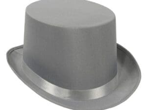 Beistle 60839-GR Gray Satin Sleek Top Hat - Pack of 6