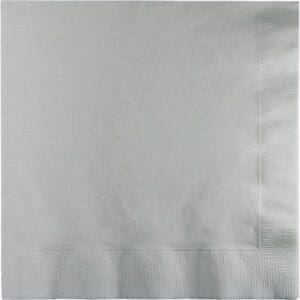 Luncheon Napkins, 6.5" X 6.5", 50pk, silver