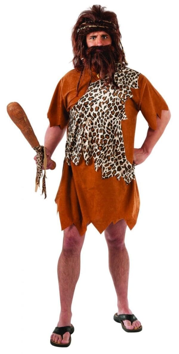 Cave Man Leopard Brute Tunic Costume Adult Plus Plus Size