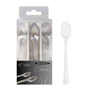 4" Mini Spoons - Clear 30 Ct.