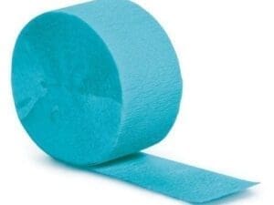 Bermuda Blue 81 Ft Solid Crepe Streamer 12 Ct