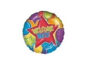 Festive Welcome Back Foil Package Balloon, 18"