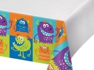 Fun Monsters Printed Plastic Table Cover 88"