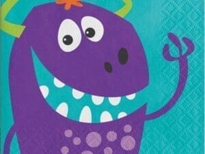 Fun Monsters Disposable Party Beverage Napkins 5"